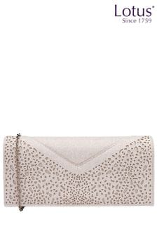 Lotus Cream Clutch Bag with Chain (N23100) | ₪ 251