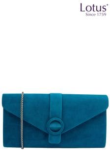Lotus Blue Clutch Bag With Chain (N23106) | 396 QAR