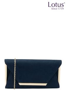 Lotus Blue Clutch Bag With Chain (N23113) | 297 QAR