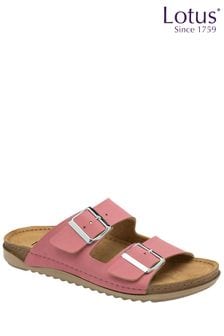 Lotus Pink Flat Mule Sandals (N23121) | €60
