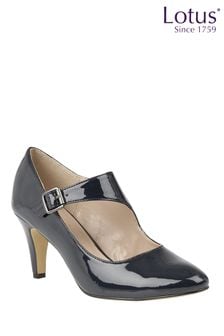 Lotus Black Mary-Jane Court Shoes (N23208) | €60
