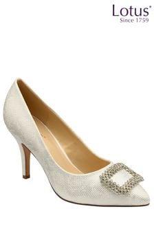 Silber - Lotus Court-Schuhe mit Schlangendruck (N23221) | 107 €