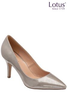 Lotus Grey Patent Court Shoes (N23245) | $111