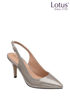 Lotus Grey Slingback Court Shoes (N23270) | AED360