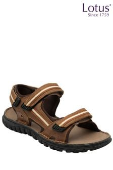 Lotus Brown Leather Open-Toe Sandals (N23374) | 315 zł