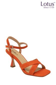 Lotus Orange Open-Toe Heeled Sandals (N23398) | 346 QAR