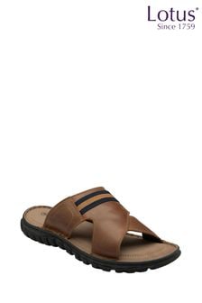 Lotus Brown Leather Mule Sandals (N23405) | €66