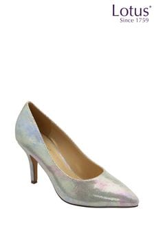 Lotus Silver Stiletto-Heel Court Shoes (N23436) | kr779