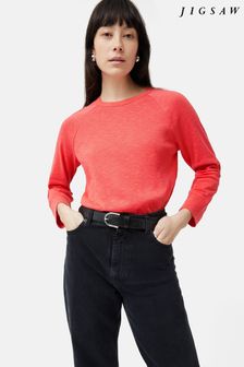 Jigsaw Cotton Luxe Raglan T-Shirt (N23570) | AED333
