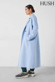 Hush Blue Iris Relaxed Long Coat (N23667) | AED1,436