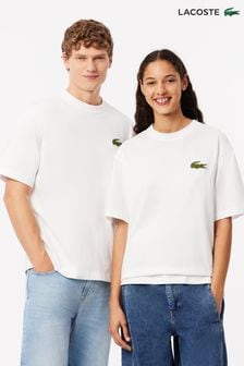 Lacoste Green Relaxed Fit Croc Effect T-Shirt (N23672) | $111