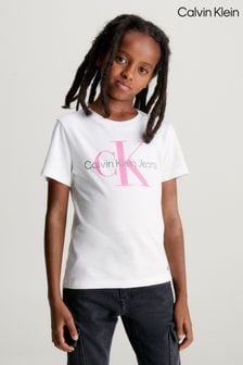 Calvin Klein White Monogram T-Shirt (N23786) | 18,210 Ft - 20,820 Ft