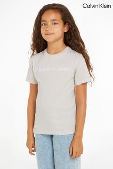 Calvin Klein Grey Slogan T-Shirt