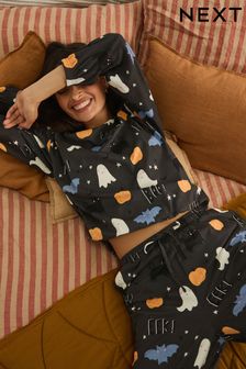 Grey 100% Cotton Glow-In-The-Dark Pyjamas (N23858) | SGD 45