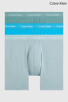 أزرق - حزمة من 3 بوكسرات من Calvin Klein (N23952) | 22 ر.ع