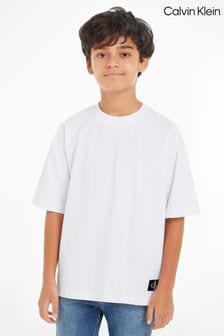 Calvin Klein Pique Logo White T-Shirt