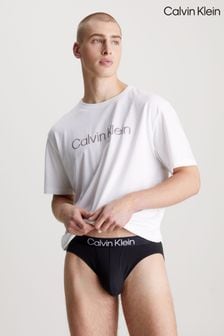 Calvin Klein White Slogan Crew Neck T-Shirt (N23973) | 242 SAR