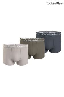 رمادي داكن - حزمة من 3 ملابس داخلية شورت سادة من Calvin Klein (N23975) | 244 د.إ