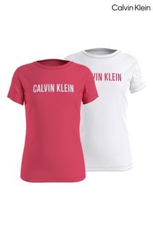 Calvin Klein Pink Slogan T-Shirts 2 Pack (N24016) | 230 SAR