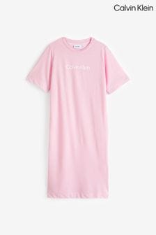 Calvin Klein Pink Slogan Nightdress (N24049) | kr820