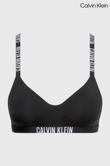 Calvin Klein Black Slogan Strap Bralette (N24067) | LEI 257
