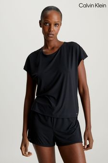 Calvin Klein Black Single Tab Sleep T-Shirt (N24075) | kr714