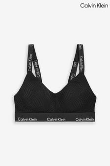 Calvin Klein Black Slogan Strap Bralette (N24091) | €57