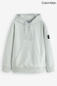 Calvin Klein Grey Woven Badge Hoodie (N24096) | 138 €