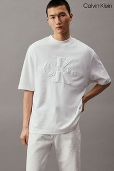 Calvin Klein Stitched Logo White T-Shirt