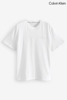 Calvin Klein White Cut And Sew Logo T-Shirt (N24184) | kr714