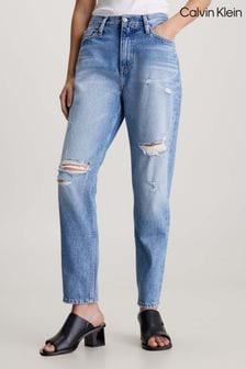 Calvin Klein джинсы в винтажном стиле с рваной отделкой (N24189) | €185