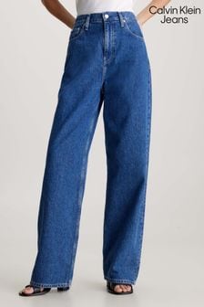 أزرق - جينز مريح بخصر مرتفع من Calvin Klein (N24199) | 445 ر.ق