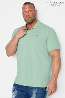 أخضر - قميص بولو مقاس كبير وطويل من Badrhino (N24430) | 10 ر.ع