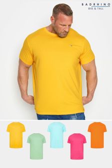 Pomarańczowy - Badrhino Big & Tall T-shirts 5 Pack (N24448) | 285 zł