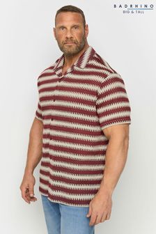 BadRhino Big & Tall Textured Crochet Short Sleeve Shirt