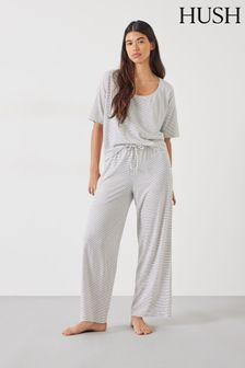 Hush White Ezra Striped Jersey Pyjamas Set (N24534) | 322 QAR