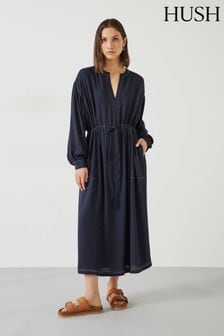 Hush Blue Julie Contrast Maxi Dress (N24536) | OMR62