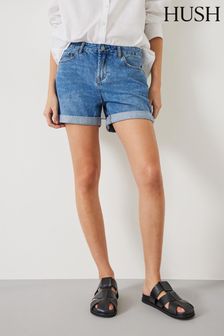 Hush Blue Denim Shorts (N24599) | $106