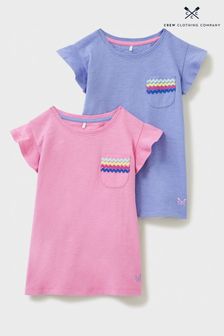 Crew Clothing Company Pink Cotton Classic T-Shirt 2 pack