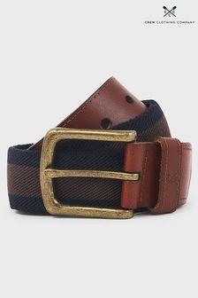 Crew Clothing Company Brown Textured Classic Belt