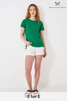 Grün - Crew Clothing Perfect Strukturiertes T-Shirt mit Rundhalsausschnitt (N24669) | 34 €