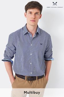 Синяя классическая рубашка из хлопка в клетку Crew Clothing Company (N24671) | €75