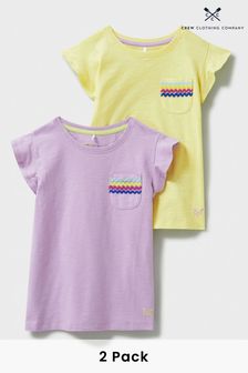 Crew Clothing Company Purple Cotton Classic 2 Pack T-Shirt (N24679) | KRW51,200 - KRW59,800