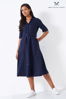 Crew Clothing Belted Linen Shirt Dress (N24694) | AED494