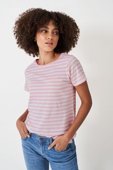Weiß/pink - Crew Clothing Bretonisches T-Shirt (N24748) | 34 €