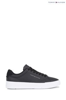Tommy Hilfiger Black Court Leather Sneakers (N24773) | 574 SAR