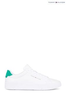 Tommy Hilfiger White Court Leather Sneakers (N24824) | KRW192,100