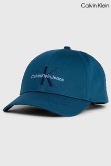 Niebieski - Czapka Calvin Klein Monogram (N24844) | 220 zł