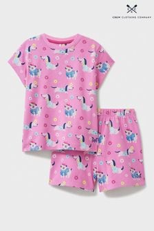 Crew Clothing Dog And Floral Print Pyjama Set (N24888) | 128 ر.س - 140 ر.س