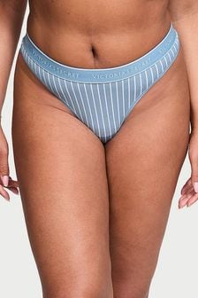 Victoria's Secret Faded Denim Blue Stripe Thong Knickers (N25120) | kr190